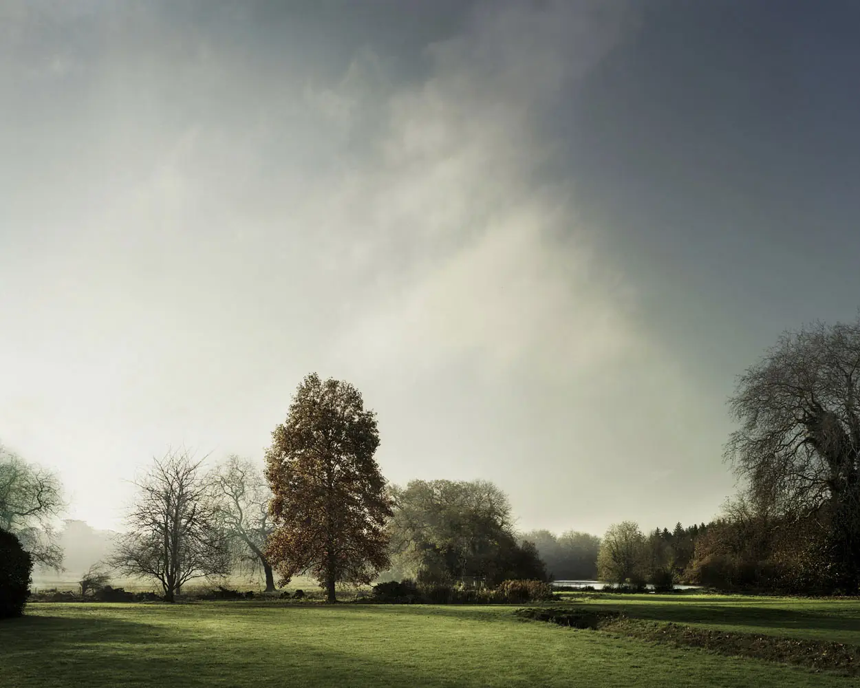 View of the lake in Autumn on St Giles House Park